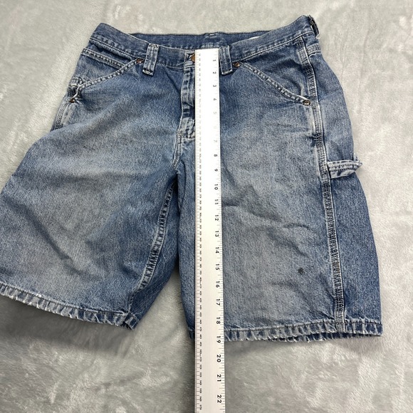 Lee Carpenter Shorts Mens 32 Blue Denim Utility Pockets Hammer Loop 2195207 - Picture 4 of 6